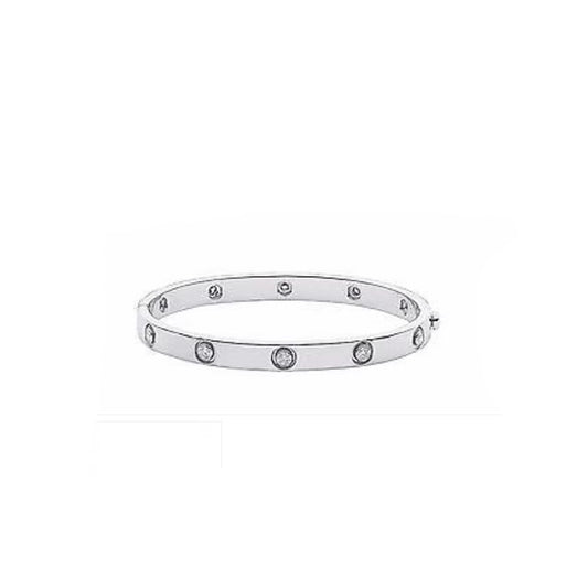 18ct White Gold 1.00ct Diamond Bangle