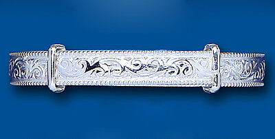 Baby Bangle Solid Silver 18 months - 3 years Embossed Childs Bracelet Hallmarked