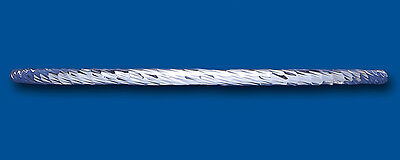 Ladies Diamond Cut Round Slave Bangle Sterling Silver