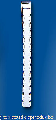 Silver Tie Slide Clip Sterling Silver Men's 5mm Diamond Cut Edge Hallmarked