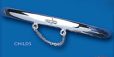 Solid Silver Childs Bangle 7 - 13 years Hinged