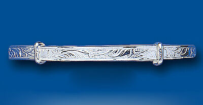 Silver Bangle Solid Silver Adjustable Sterling Silver Ladies Engraved Design