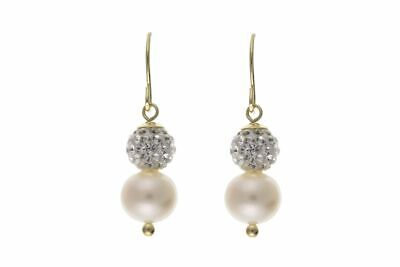Pearl Pendant and Earrings Set Freshwater Cultured Solid Yellow Gold Hallmarked