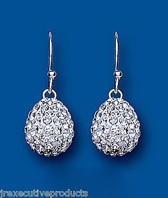 Austrian Crystal Earrings Sterling Silver Drops 925 Hallmark British Made