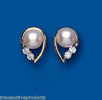 9ct Gold Freshwater Pearl Earrings Bridal Jewellery Wedding Hallmarked