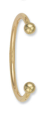 Torque Bangle Solid Gold Ladies 5mm Yellow Gold Cuff Bracelet