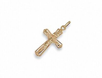 Yellow Gold Crucifix Pendant Hallmarked British Made
