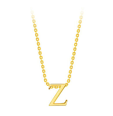 Capital Z Initial Pendant 9ct Yellow Gold Ladies Complete With Gold Chain