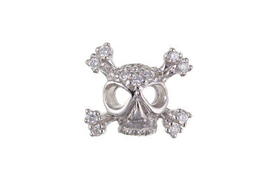Mens Skull Crossbone Earring 925 Hallmark Stud
