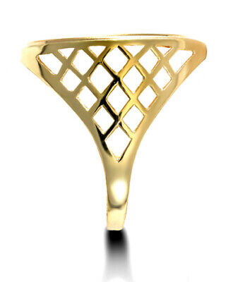 9ct Yellow Gold Full St George Ring Fully Hallmarked