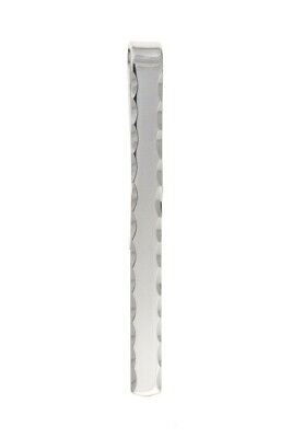 Silver Tie Slide Clip Sterling Silver Men's 5mm Diamond Cut Edge Hallmarked