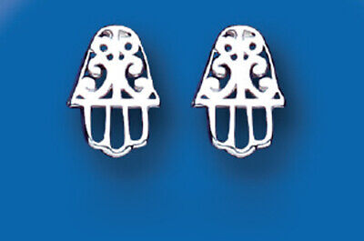 Silver Hamsa Pendant & Chain Solid Sterling Silver 925 Hallmark 16 - 18"