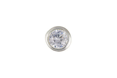 Mens Earring Solitaire Stud Earring Sterling Silver Smooth Set 1 carat Earring