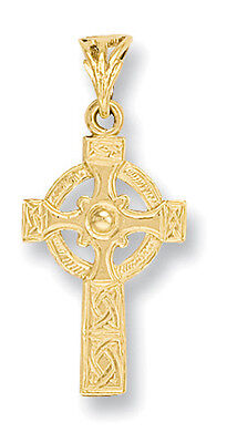 Gold Cross Pendant Celtic Cross Yellow Gold Celtic Cross Necklace