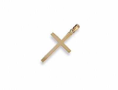 Gold Cross Pendant Solid Yellow Gold Cross