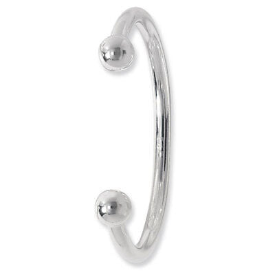 Torque Bangle Solid Silver Ladies Hallmarked Traditional Cuff