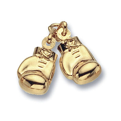 Plain Boxing Glove Pendant Yellow Gold Hallmarked British Made