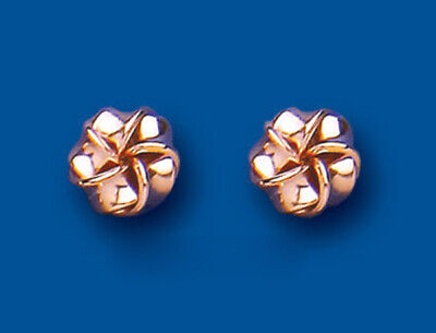 Rose Gold Flower Stud Earrings 9 Carat Studs British Made