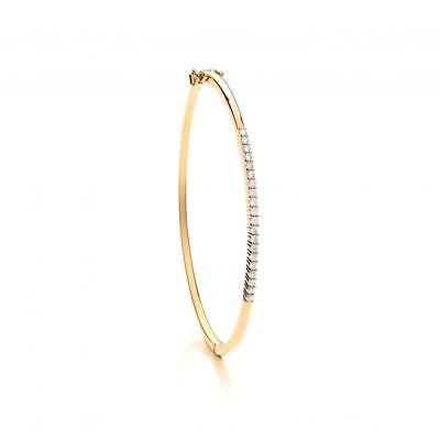 9ct Yellow Gold 0.50ctw Diamond Bangle