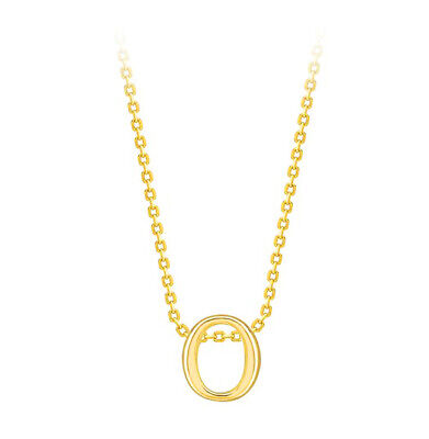 Capital O Initial Pendant 9ct Yellow Gold Ladies Complete With Gold Chain
