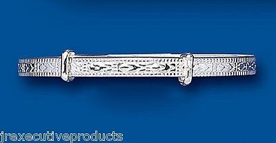 Child's Bangle Solid Silver Large Adjustable Embossed Christening 925 Hallmark