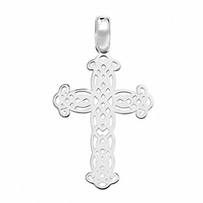 Celtic Cross Pendant Sterling Silver Cross 38 x 22mm