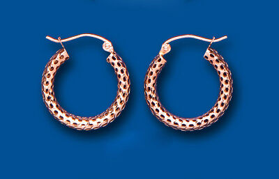 Hoop Earrings Rose Gold Creole Red Gold 18mm