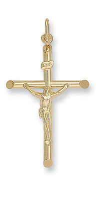 Gold Cross Yellow Gold Crucifix Pendant Necklace large Crucifix