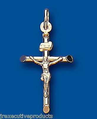 Crucifix Cross Pendant Yellow Gold Hallmarked British Made