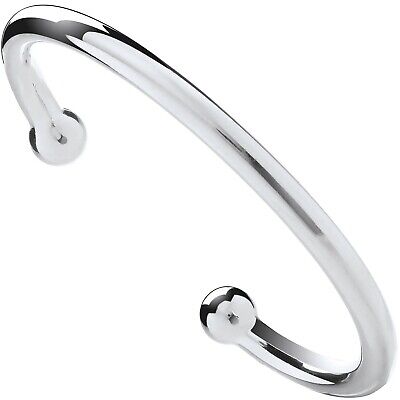 Sterling Silver Torque Bangle Gents Mens Solid Bracelet Hallmark British