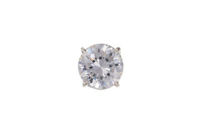 Mens Solitaire Silver Earring 925 Hallmark 1.5 Carat Gem Gents Stud