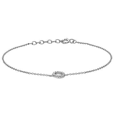 Sterling Silver Ladies Open Circle Bracelet 925 Hallmark