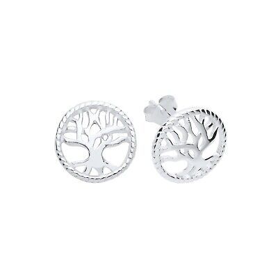 Tree of Life Earrings Sterling Silver 925 Hallmark Stud Ladies Studs Boxed New