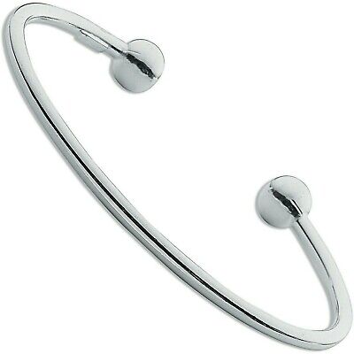 Silver 3mm Torque Ladies Bangle Solid Full Hallmark British Made Gift Boxed