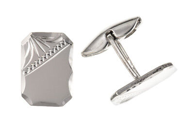 Rectangular Cufflinks Solid Sterling Silver