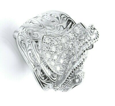 Solid Sterling Silver Gents Saddle Ring Fully Hallmarked Heavy Weight