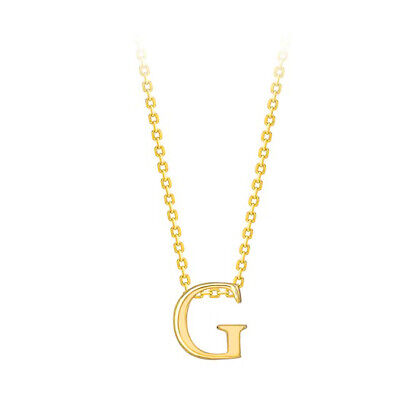 Capital G Initial Pendant 9ct Yellow Gold Ladies Complete With Gold Chain