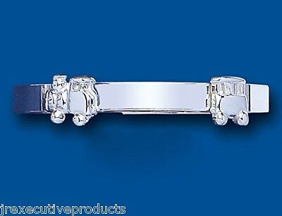 Baby Bangle Solid Sterling Silver Train Adjustable Baby Bracelet Christening