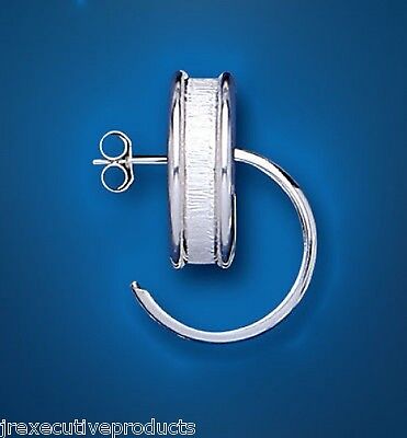 Silver Wedding Ring Earrings Hoop Creole 17mm 925 hallmark