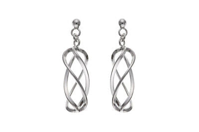 Twist Drop Earrings Sterling Silver Drops