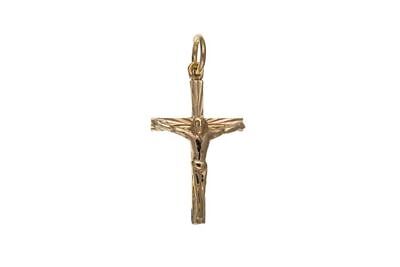 Gold Crucifix Pendant Yellow Gold Crucifix Pendant Diamond Cut Cross