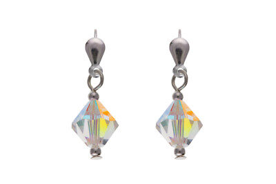 Crystal Earrings Sterling Silver Drop Drops Dangle