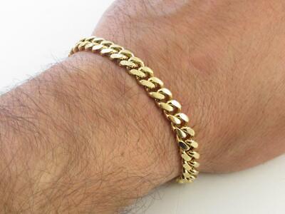 9ct Gold Cuban Bracelet Men's Gents Yellow Gold 8" Hallmarked