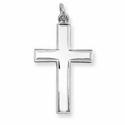 Cross Pendant Sterling Silver Cross 37 x 20mm.