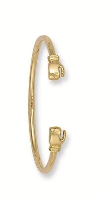 Boxing Glove Baby Bangle Yellow Gold Torque Hallmarked Christening Gift