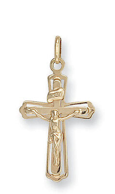 Yellow Gold Crucifix Pendant Hallmarked British Made