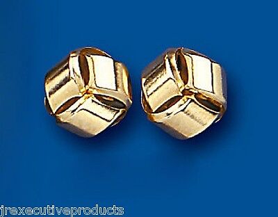 Yellow Gold Knot Stud Earrings Solid 9 Carat Studs 9mm British Made