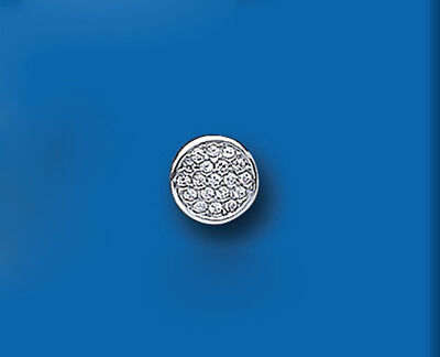 Solid White Gold Men's Earrings Gents Pave Set Gemstone Stud Solid 9ct Gold