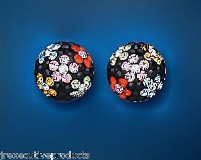 Crystal Silver Stud Earrings 925 Hallmark