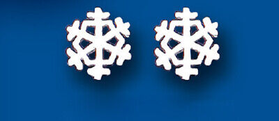 Silver Snowflake Pendant and Earrings Set Solid Sterling Silver 925 16 - 18"